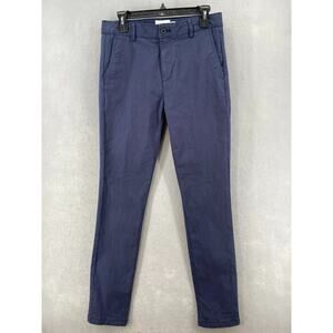 Topman Pants Mens Sz 30x32 Blue Chino Stretch Skinny Pockets Career Wear